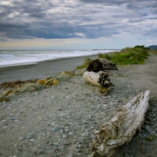 Riding the West Coast Wilderness Trail alongside Karoro Beach