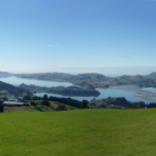 'Otago Harbour from Mt Cargill Road towards Port Chalmers'