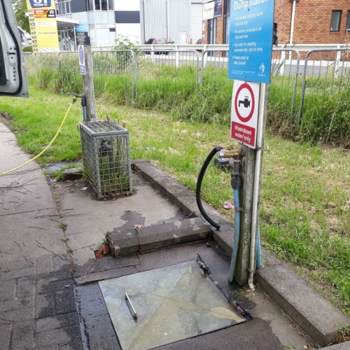 Dump station and fresh water
