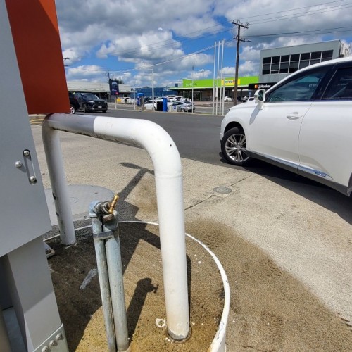 Fresh water tap.  Few meters apart