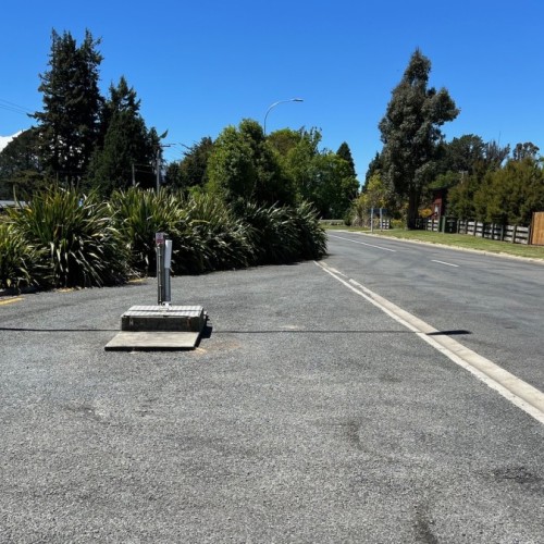 View from Teitei Drive looking back towards the highway.