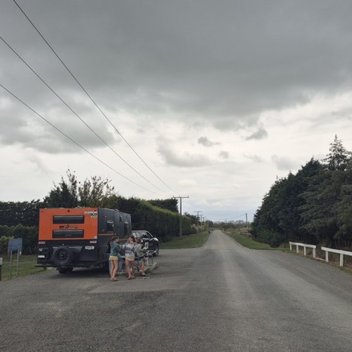 Dump station is on a dead end gravel rd, difficult to turn