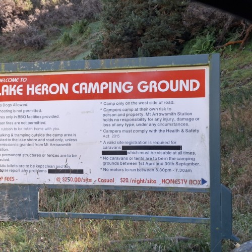 Camping area at the station entrance