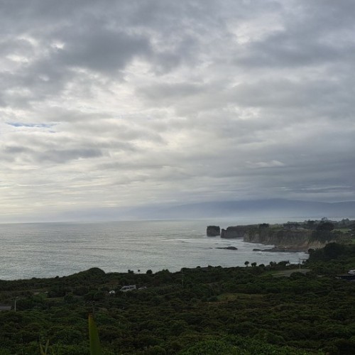 The view up the coast from the lighthouse.