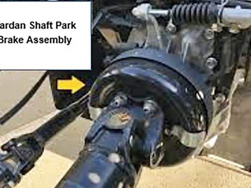 Cardan shaft parking brakes