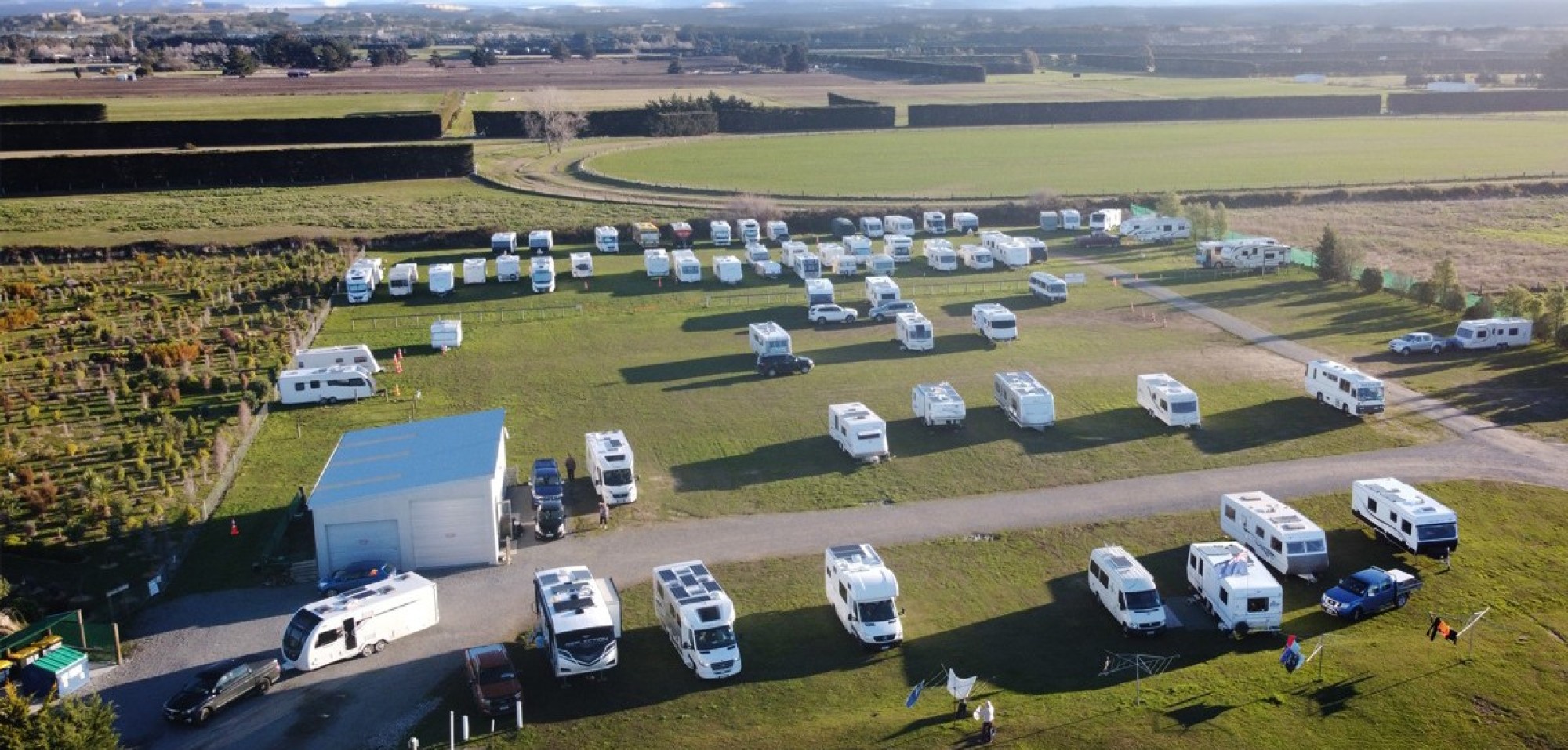 Vehicle storage at Weedons NZMCA Park