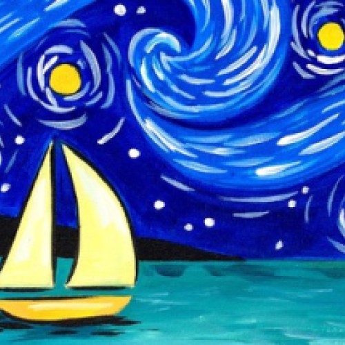 Paint and Wine Night - Sail a Starry Night