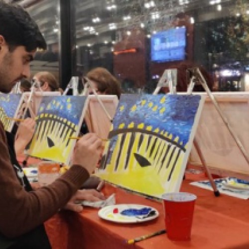 Paint and Wine Night - Starry Night on the Rhone