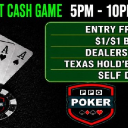 Thursday Evening - Cash Poker Night – Cash Games